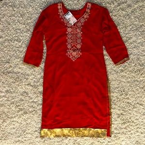 Varsha Patel Diwali red dress